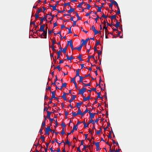 Saloni 4 Mini C Dress in Azure Flamingo NWT